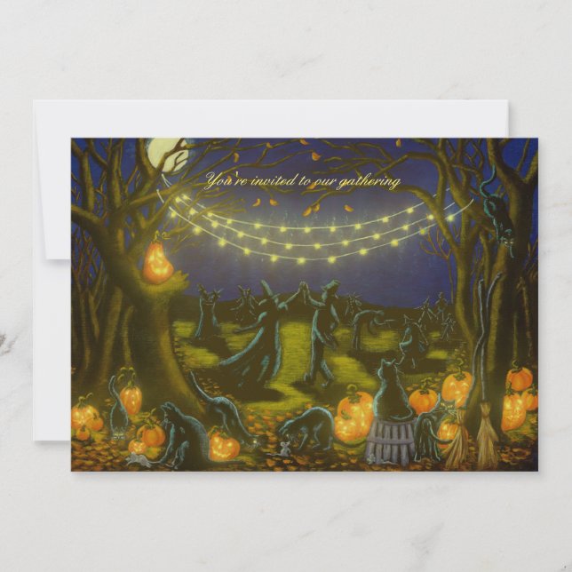 Invitación de Halloween/fiesta/invitaciones de bod (Anverso)