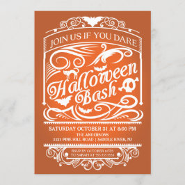 Invitación de Halloween gótico espantado por naran