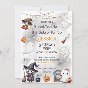 Invitación de Halloween 'Happy Boo' – Fantasma Ado