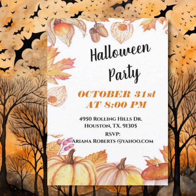 Invitación de Halloween Harvest (Subido por el creador)