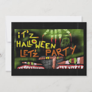 Invitación de Halloween 'It'z Halloween Let'z Fies