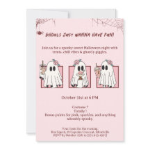 Invitación de Halloween Kawaii Lindo y Espeluznant