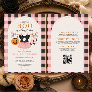 Invitación de Halloween Little Boo Girl con código