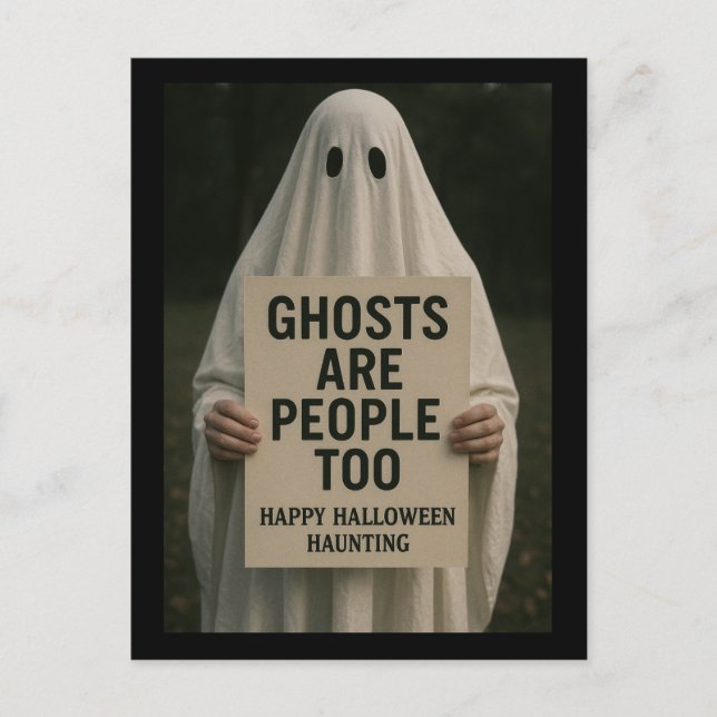 Invitación de Halloween - Los fantasmas también so (Anverso)