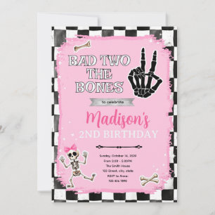 Invitación de Halloween mala hasta los huesos