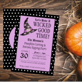 Invitación de Halloween morado