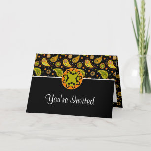 Invitación de Halloween Paisley