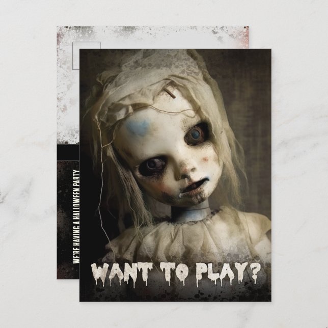 Invitación de Halloween para Adultos con Dólares P