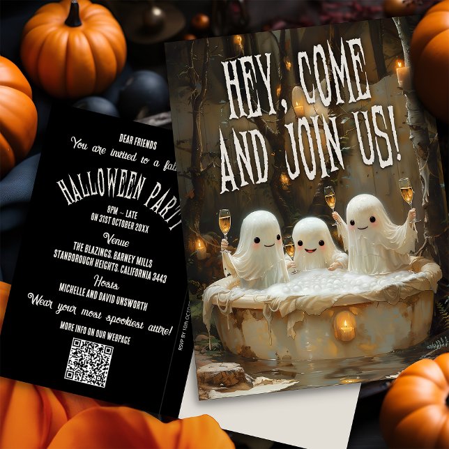 Invitación de Halloween para adultos con Jacuzzi p (Subido por el creador)