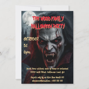 Invitación de Halloween para adultos con temática 