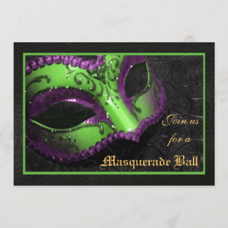 Invitación de Halloween para Baile de Máscaras con