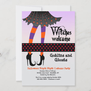Invitación de Halloween para brujas