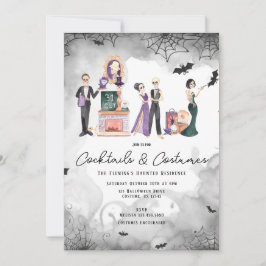 Invitación de Halloween para Cócteles y Disfraces