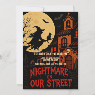 Invitación de Halloween para fiesta callejera de p