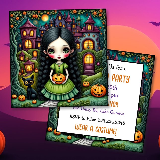 Invitación de Halloween para fiesta de calabaza de (Subido por el creador)