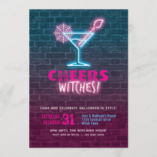 Invitación de Halloween para las brujas