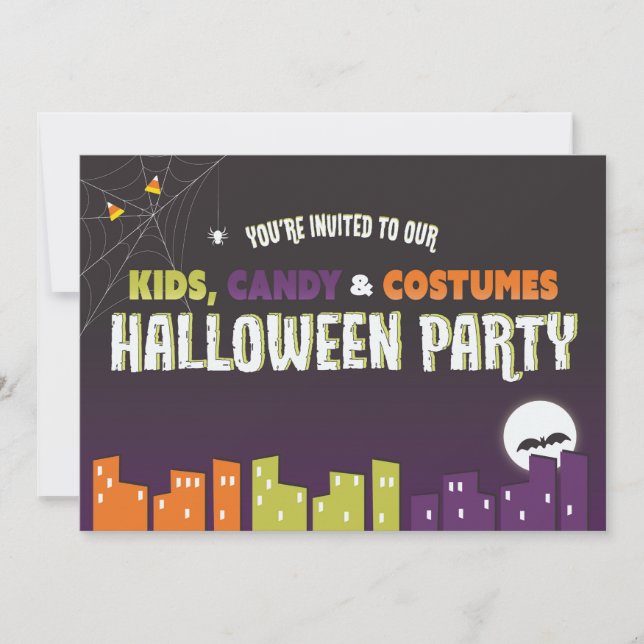 Invitación de Halloween para niños (personalizar) (Anverso)