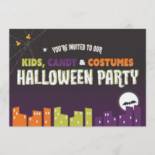 Invitación de Halloween para niños (personalizar)