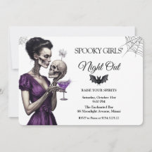 Invitación de Halloween para Noche de Chicas Espel