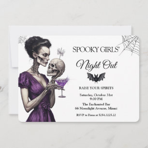 Invitación de Halloween para Noche de Chicas Espel