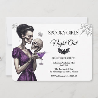 Invitación de Halloween para Noche de Chicas Espel