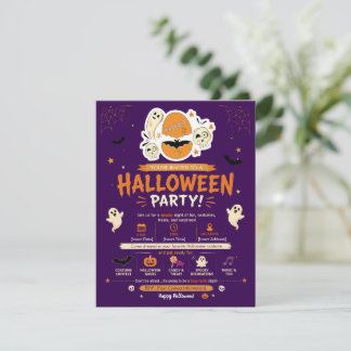 Invitación de Halloween para tratar o engañar al b