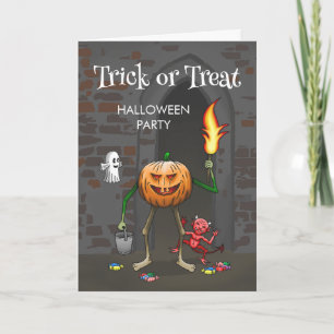 Invitación de Halloween para Truco o Trato