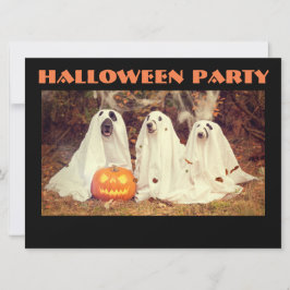 INVITACIÓN DE HALLOWEEN PARTY, PERROS COMO FANTASM
