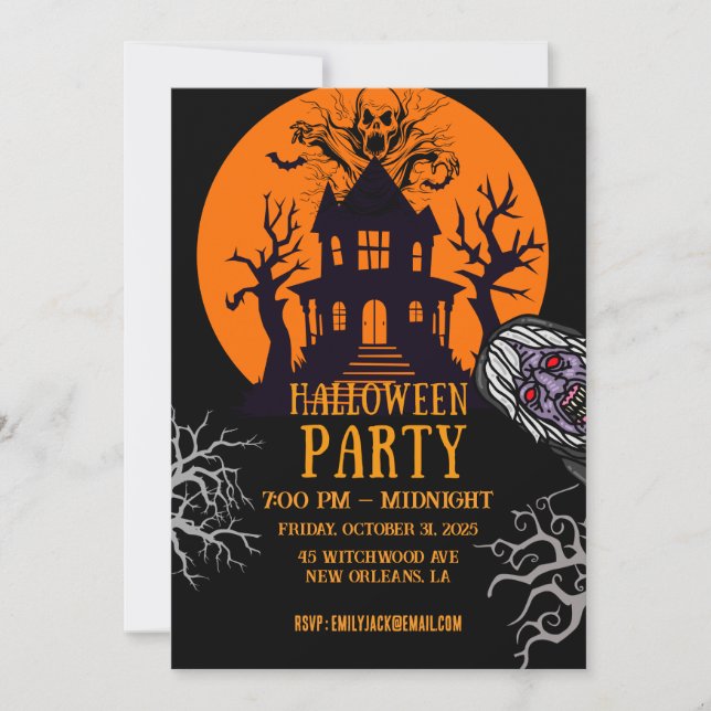 INVITACIÓN DE HALLOWEEN PARTY: ÚNANSE A NOSOTROS S (Anverso)