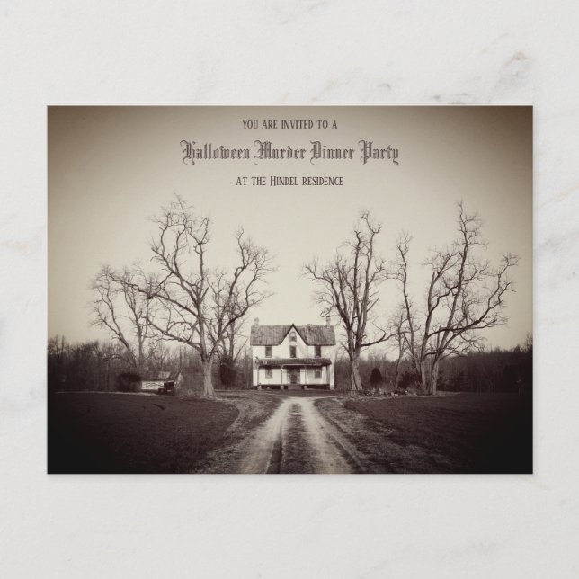 Invitación de Halloween, personalizado de la casa  (Anverso)