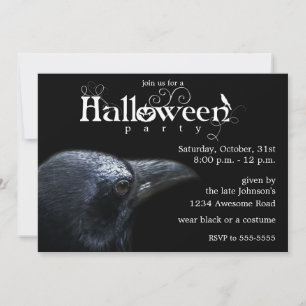 Invitación de Halloween Raven