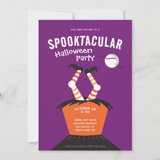 Invitación de Halloween Spooktacular para Niños (Anverso)
