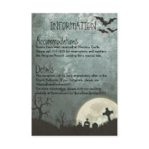 invitación de Halloween, tarjeta de información pa