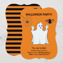 Invitación de Halloween Trumpy Fantasma, Araña y M