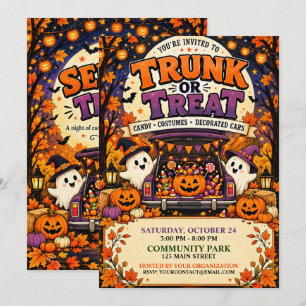 Invitación de Halloween Trunk or Treat