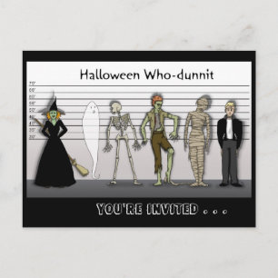 Invitación de halloween Who-Dunnit