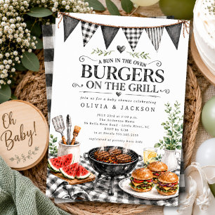 Invitación de Hamburguesas a la Parrilla de Gingha