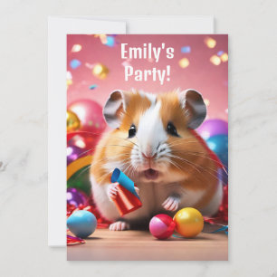Invitación de Hamster Party