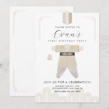 Invitación de Hanbok para el primer cumpleaños Dol