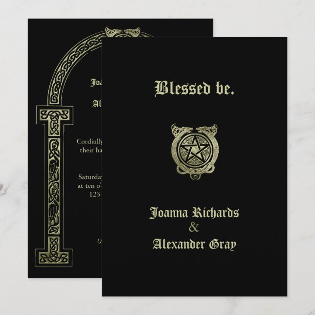 Invitación de Handfasting (Anverso / Reverso)