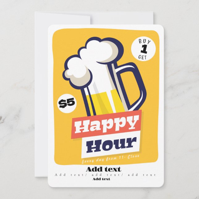 Invitación de Happy Hour (Anverso)