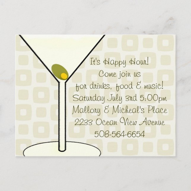 Invitación de Happy Hour (Anverso)