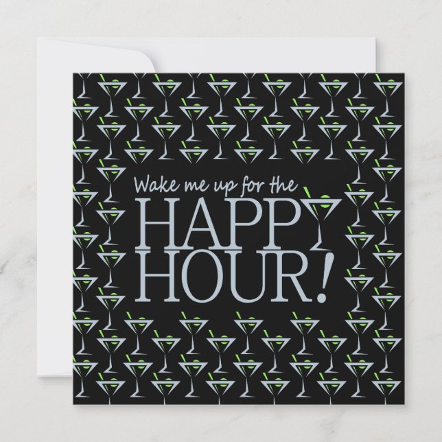 Invitación de Happy Hour, personalizar (Anverso)