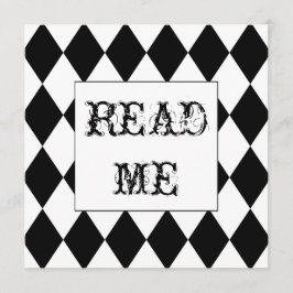 Invitación de Harlequin Square Alice en el país de