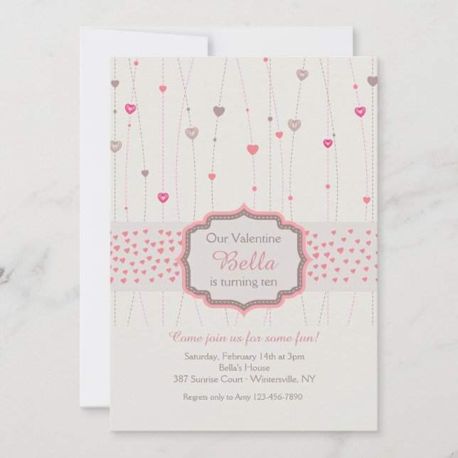 Invitación de Hearts Galore (Anverso)