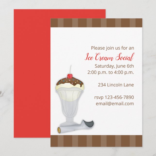 Invitación de Helado (Anverso / Reverso)