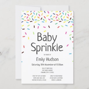 Invitación de helado de Baby Sprinkle editable