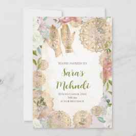 Invitación de henna y invitación de Mehndi Invitac