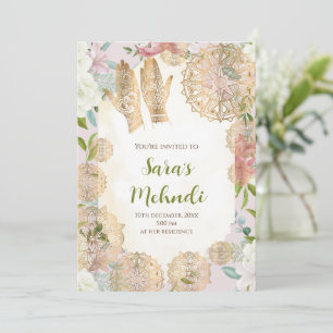 Invitación de Henna y Mehndi Invitación de Mehndi