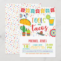 Invitación de Herramientas y Tacos - Blanco